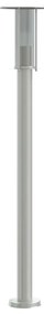 Candeeiro de chão para exterior 3 pcs 100 cm aço inox. prateado