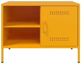 Móveis de TV 2 pcs 68x39x50,5 cm aço amarelo mostarda