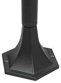 Candeeiro de pé clássico para exterior preto 170cm IP44 - New Orleans 1