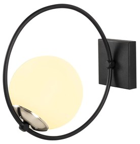 Aplique de Parede Dolunay – Preto/Branco – 15 x 31 cm
