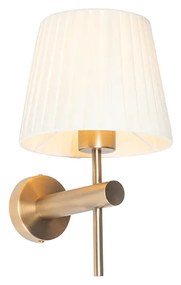 LED Candeeiro de parede inteligente bronze com abajur branco incluindo WiFi A60 - Pluk