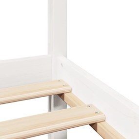 Estrutura de cama c/ cabeceira sem colchão 140x200 cm branco