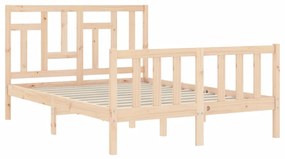 Cama sem colchão 140x200 cm madeira de pinho maciça