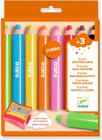 8 lápis de cera DJECO laranja