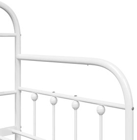 Estrutura de Cama Dia vidaXL Branca 80x200 cm Aço