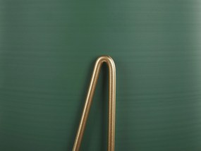 Vaso para plantas com pernas metálicas verde e dourado 28 x 28 x 50 cm KALANDRA Beliani