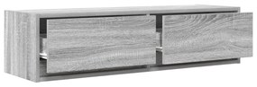 Aparador de TV vidaXL Cinza Sonoma 100x31x25,5 cm Madeira Derivada