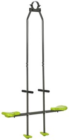 Outsunny Balanço Duplo para Crianças em Aço e Plástico para Portão 3-6 Anos 97,5x23x170 cm Verde | Aosom Portugal