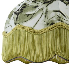 Abajur de tecido com design de folha e interior branco 31,5/15/14 - Heritage Clássico / Antigo