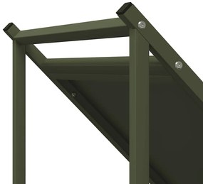 Suporte para lenha aço laminado a frio verde azeitona