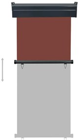 Toldo lateral para varanda 80x250 cm castanho