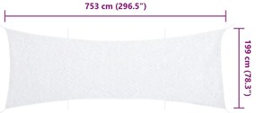 Rede de camuflagem com saco de arrumação 753x199 cm branco