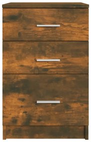 Mesa cabeceira 40x40x63 cm derivados de madeira carvalho fumado