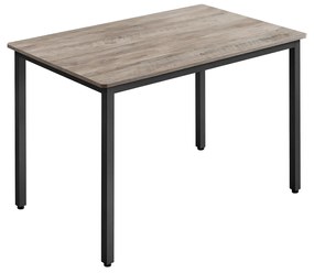 Mesa de jantar, cozinha retangular 70 x 110 x 77 cm Greige e preto