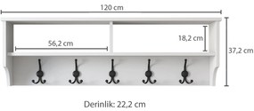Hall Stand P2 – Branco – 120x37,2x22,2 cm