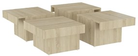 Mesa de centro 90x90x28 cm contraplacado carvalho sonoma
