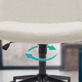 Cadeira de Escritório Kingman tecido creme