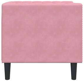 Sofá chesterfield veludo rosa