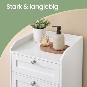 Armário de casa de banho com cesto da roupa suja 40 x 40 x 80,2 cm Branco 