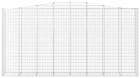Cestos gabião arqueados 3pcs 400x50x200/220cm ferro galvanizado