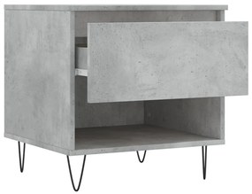 Mesas de centro 2 pcs 50x46x50 cm deriv. madeira cinza-cimento