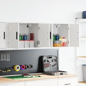 vidaXL Armários de parede para garagem 2 pcs derivados de madeira