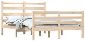 Estrutura de cama 140x200 cm pinho maciço