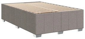 Cama boxspring c/ colchão 120x190cm tecido castanho-acinzentado