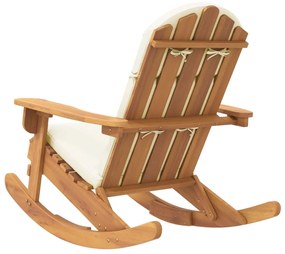 Cadeira de baloiço Adirondack com almofadões acácia maciça