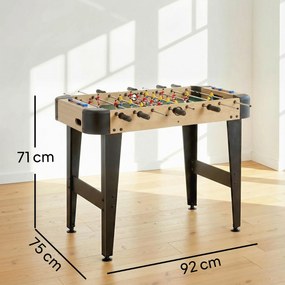 Mesa de Matraquilhos de 92 cm com 22 Jogadores 2 Bolas Marcadores Manuais Pegas Antiderrapantes Madeira