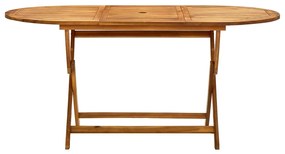 Mesa de jardim dobrável 160x85x75 cm madeira de acácia maciça