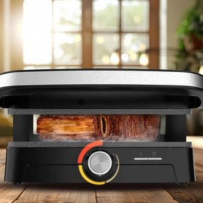 Grelhador elétrico com 2000W Rock'nGrill 2000 Full Open