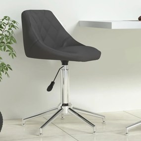 Cadeira de escritório giratória couro artificial cinzento