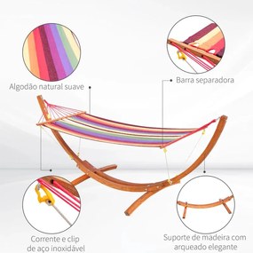 Cama de Jardim Tricolor com Suporte de Madeira de Lariço