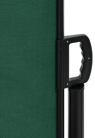 Toldo lateral retrátil 160x600 cm verde-escuro