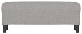 Banco 100x35x41 cm tecido cinza-claro