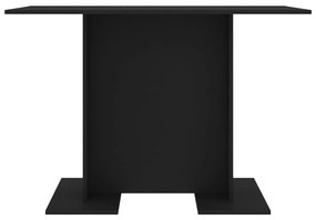 Mesa de jantar 110x60x75 cm derivados de madeira preto