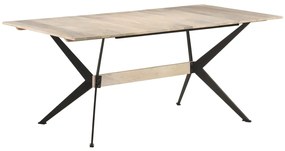 vidaXL Mesa de jantar 180x90x76 cm madeira de mangueira maciça