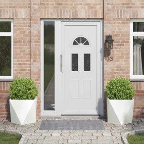 vidaXL Floreira 2 pcs Branco 50 x 50 x 50 cm Aço