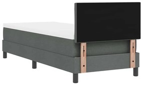 Cama Box com Colchão Cinza Escuro 80x200 cm Tecido