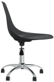 Cadeiras de jantar giratórias 2 pcs PP cinzento-claro