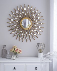 Espelho de parede dourado ø 70 cm BLOIS Beliani