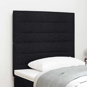 vidaXL Cabeceira Design Linhas Preto 80 cm em Tecido