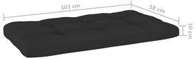 6 pcs conj. lounge paletes c/ almofadões pinho impregnado
