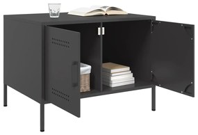 Mesa de centro 68x50x50,5 cm aço preto