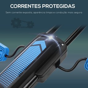 HOMCOM Kart a Pedais para Crianças 5-12 Anos Kart a Pedais Infantil com Assento Ajustável Pneus Insufláveis Amortecimento e Travão de Mão Carga Máx. 50kg 121x58x61cm Azul