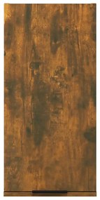 Armário de parede casa de banho 32x20x67 cm carvalho fumado