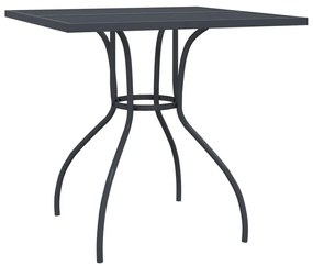 3 pcs conjunto de jantar para jardim rede de metal antracite