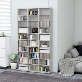 vidaXL Armário p/ CD 102x16x177,5cm derivados de madeira cinza cimento