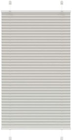 Cinzento Luz Plissada Cega 75x100 cm Largura Tecido 74,4 cm